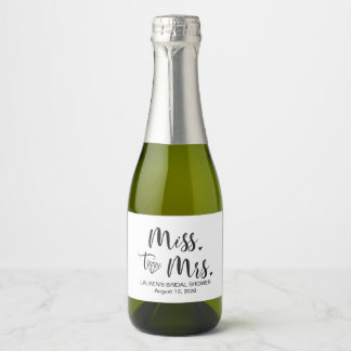 Miss till Mini Sparkling Vin Flaska-etikett