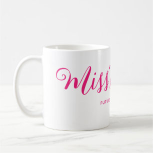 Miss till Modern Boho Script Bachelorette Kaffemugg
