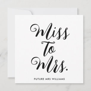 Miss till Mrs Banner Modern Bröllopsdusch Rekvisit