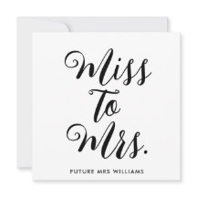 Miss till mrs Banner Modern Möhippa Prop