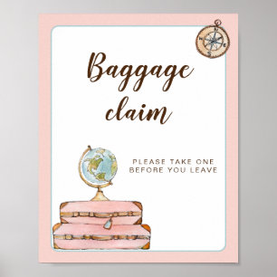 Miss till Mrs Bröllopsdusch Bagageutlämning Skylt