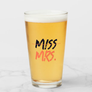 Miss till Mrs. Bröllopsdusch Glaskopp