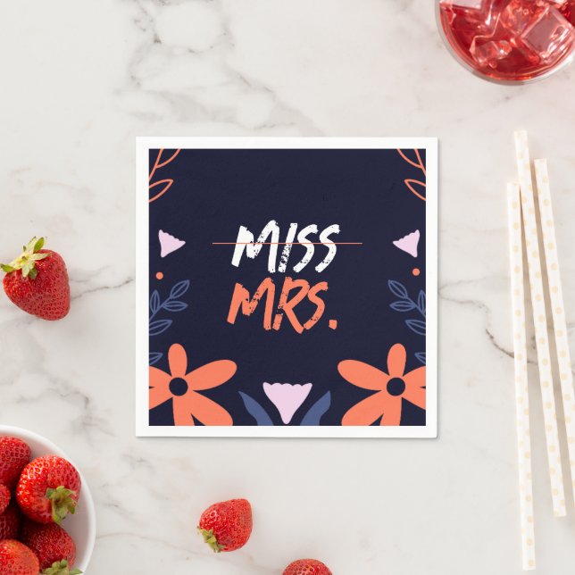 Miss till Mrs. Bröllopsdusch Pappersservett (Insitu)
