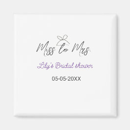 Miss till Mrs bröllopsfest add namn datum år sling Magnet