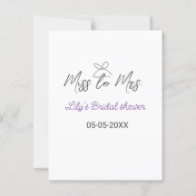 Miss till Mrs bröllopsfest lägg till namn datum år