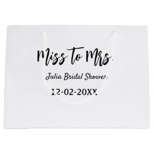 Miss till Mrs bröllopsfest stilren enkel lägga til