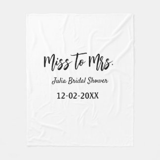 Miss till Mrs bröllopsfest stilren enkel lägga til Fleecefilt