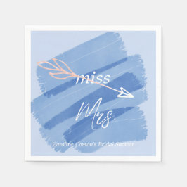 Miss till mrs Dusky Blue Paint Swash Pappersservett