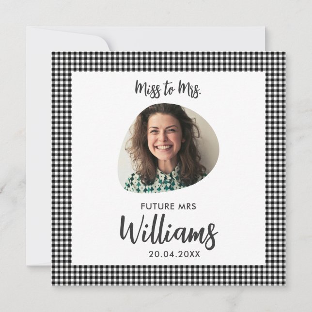 Miss till mrs Future Mrs Modern Boho Flat Card (Framsida)