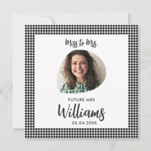 Miss till mrs Future Mrs Modern Boho Flat Card