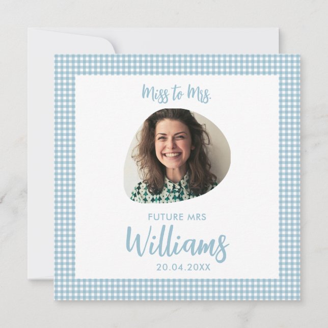 Miss till mrs Future Mrs Modern Boho Flat Card (Framsida)