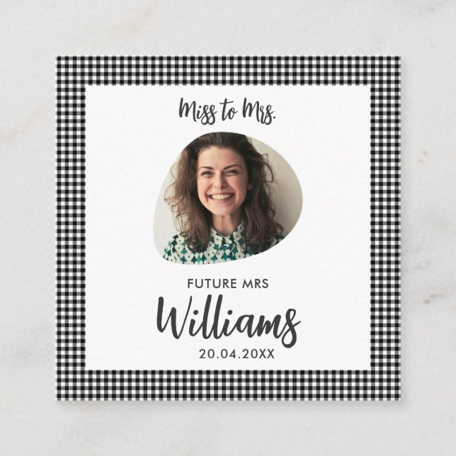 Miss till mrs Future Mrs Modern Boho Tilläggskort (Framsida)