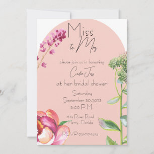 Miss till Mrs Möhippa Inbjudan