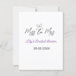 Miss till Mrs möhippa lägg till namn datumårsbåge Vykort