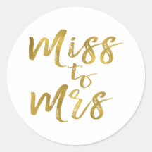 Miss till Mrs Möhippa Party Gold Foil