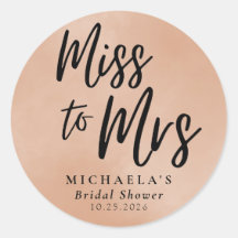 Miss till Mrs Terracotta Calligraphy Möhippa