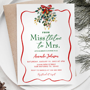 Miss-tletoe till Mrs. God Jul Möhippa Inbjudningar