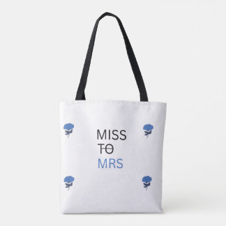 Miss to Mrs bröllopstote bag Tygkasse