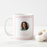 Miss to Mrs Future Mrs Modern Boho Kaffemugg<br><div class="desc">Miss To Mrs Mug,  this Modern Boho Bridal mug is the perfect mug for bridesmaids. Perfect for the Future Mrs Bridal Shower Party. A gift for any Reception or any Backyard Wedding. It features a photo of the bride to be and a cute boho gingham pattern.</div>