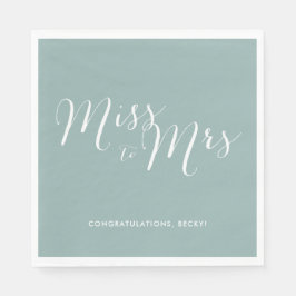 Miss to Mrs Green Bröllopsfest servetter