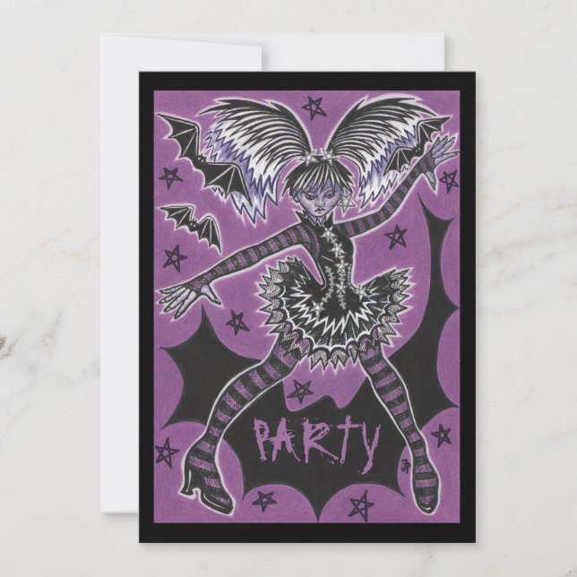 Miss Tonåring Halloween fest inbjudan (Framsida)