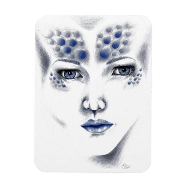 Miss Universe Vacker utomjording kvinna Original k Magnet (Vertikal)