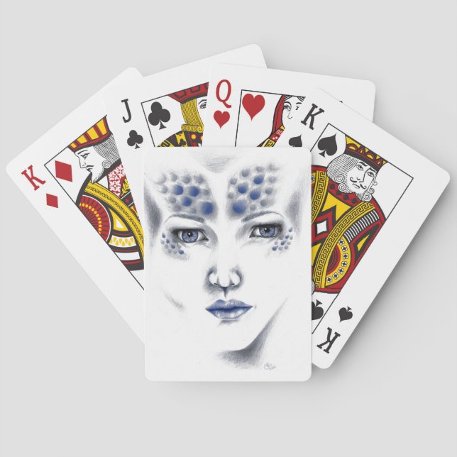Miss Universe Vacker utomjordinge kvinna Original  Spel Kort (Baksidan)