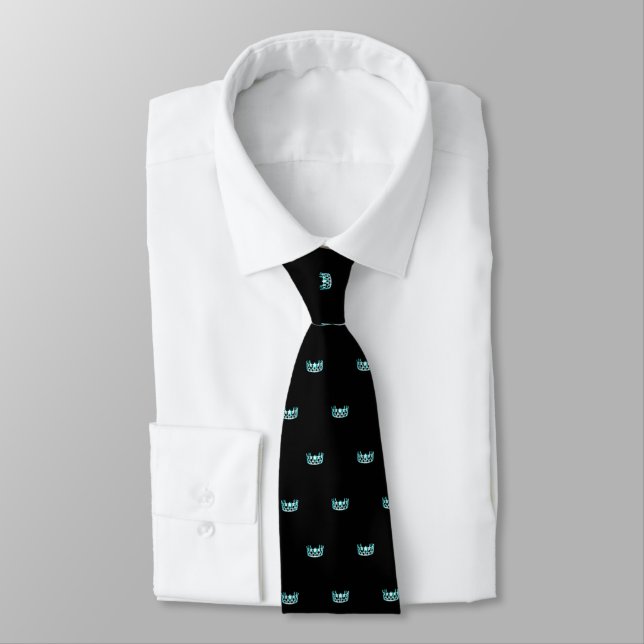 Miss USA Aqua Krona & Black Manar Tie Slips (Bunden)