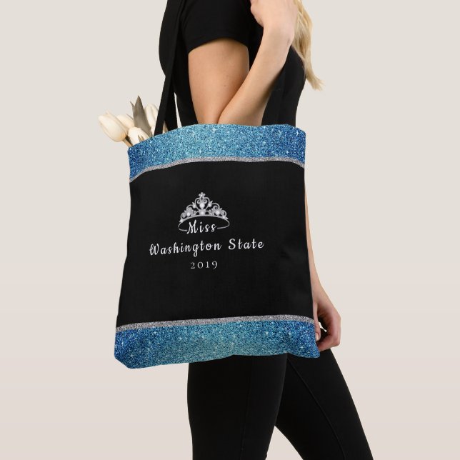 Miss USA Krona Anpassningsbar Title Tygkasse (Närbild)