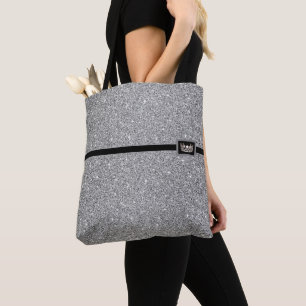 Miss USA Krona Skönhetstävling Faux Glitter Tote B Tygkasse