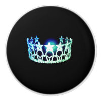 Miss USA Mint Krona Ceramic Cabinet Knob