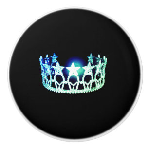 Miss USA Mint Krona Ceramic Cabinet Knob Knopp