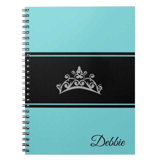 Miss USA Notebook Skönhetstävling Silver Krona Anteckningsbok (Framsidan)
