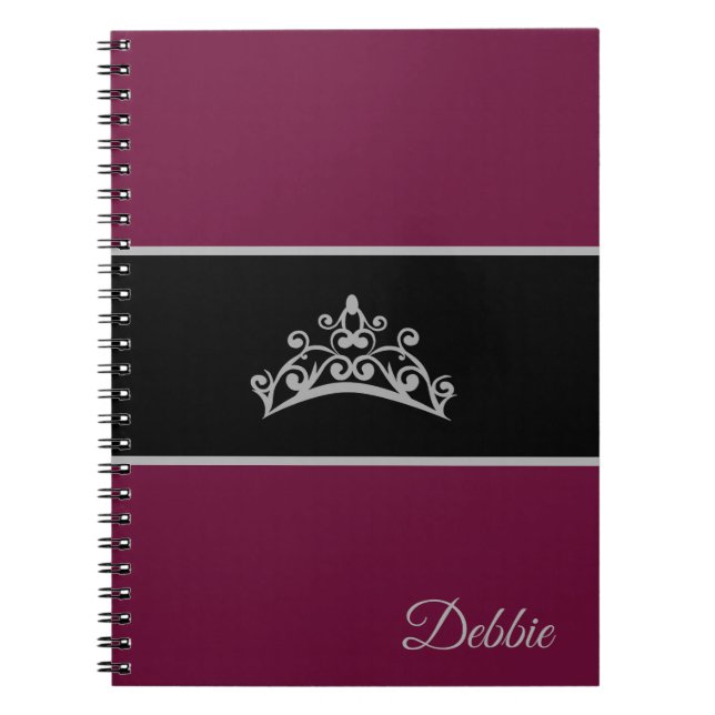 Miss USA Notebook Skönhetstävling Silver Krona Anteckningsbok (Framsidan)
