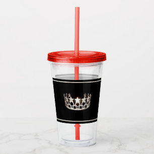 Miss USA Silver Krona Acrylic Tumbler Take Away Mugg