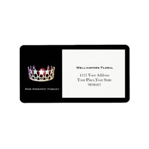 Miss USA Silver Krona Adressetiketter