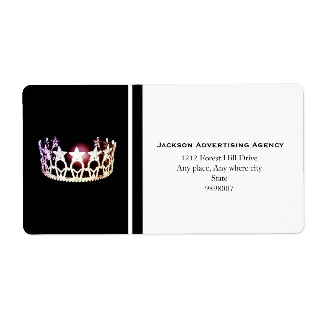 Miss USA Silver Krona Adressetiketter Fraktsedel (Framsidan)