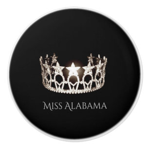 Miss USA Silver Krona Ceramic Cabinet Knob Knopp