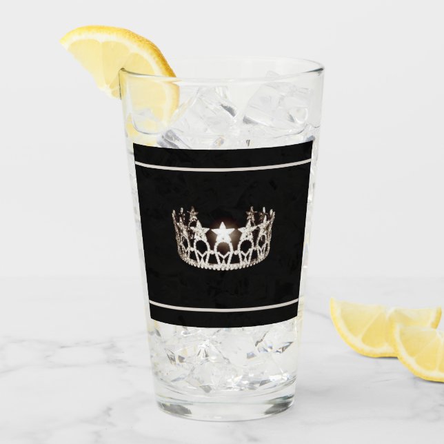 Miss USA Silver Krona Glass Glaskopp (Framsida Ice)
