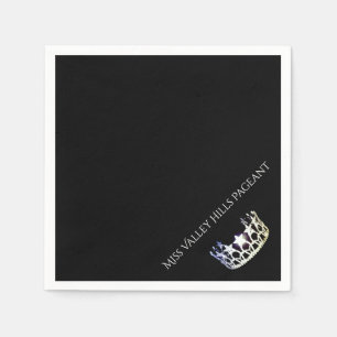 Miss USA Silver Krona Papprare Party Napkins Pappersservett