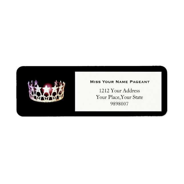 Miss USA Silver Krona Returetiketter Returadress Etikett (Framsidan)