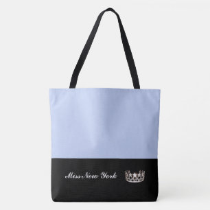 Miss USA Silver Krona Tote Bag-LRGE Frost Tygkasse