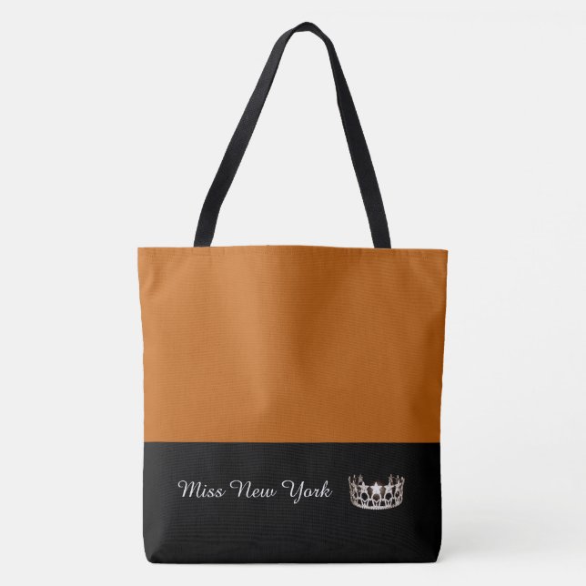 Miss USA Silver Krona Tote Bag-LRGE Pumpkin Tygkasse (Framsida)
