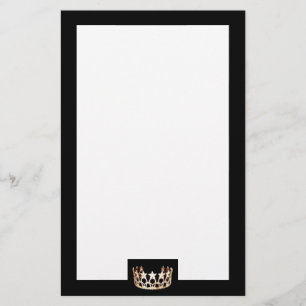 Miss USA State stil Krona Stationery Brevpapper