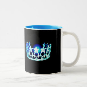 Miss USA stil Aqua Turquise Krona Mugg