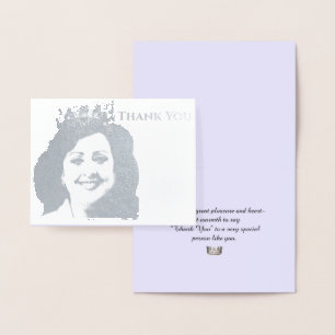 Miss USA Stil Foil Krona with Photo Hälsning Folierat Kort