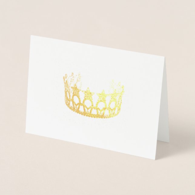 Miss USA Stil Guld-täckt Krona-kort Folierat Kort (Framsida)