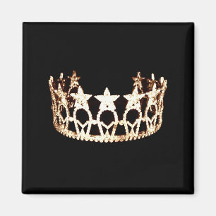 Miss USA stil Krona Magnate Guld Star Magnet
