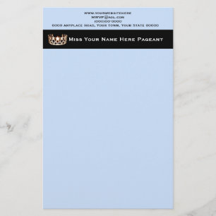 Miss USA stil Letterhead Stationery Brevpapper