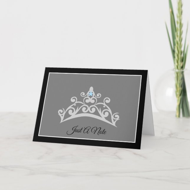 Miss USA stil Silver Tiara Himlar-stortskort Tack Kort (Framsida)